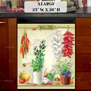 Preview of Mediterranean Kitchen Design magnet in Extra Large size.