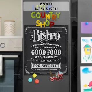 Preview of Chalkboard Bistro Sign Design magnet in Small size.