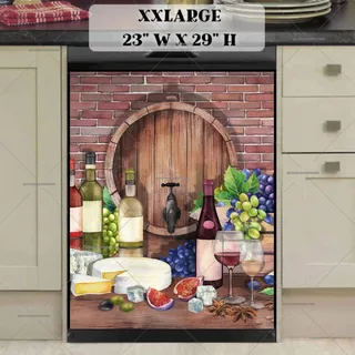 Preview of Rustic Winery with Wine Bottles magnet in XX Large size.