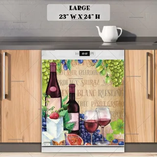 Preview of Rustic Winery with Wine Bottles #2 magnet in Large size.