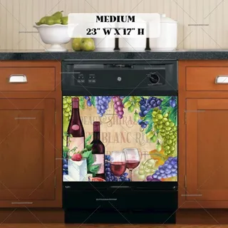 Preview of Rustic Winery with Wine Bottles #2 magnet in Medium size.