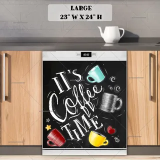 Preview of Coffee Time Chalkboard Design magnet in Large size.