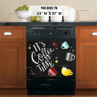 Preview of Coffee Time Chalkboard Design magnet in Medium size.