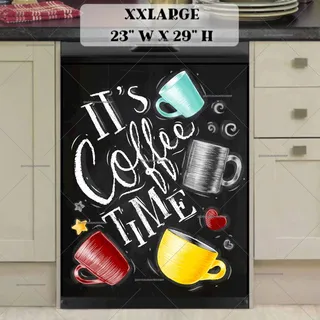 Preview of Coffee Time Chalkboard Design magnet in XX Large size.