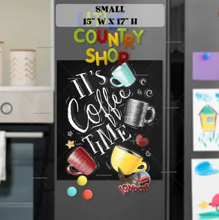 Preview of Coffee Time Chalkboard Design magnet in Small size.