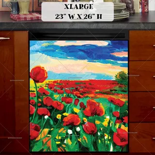 Preview of Land of Poppies magnet in Extra Large size.