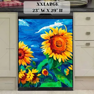 Preview of Bright Summer Sunflowers magnet in XX Large size.