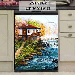 Preview of Riverside Cottage in the Mountains magnet in XX Large size.