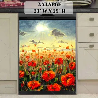 Preview of Beautiful Poppy Field magnet in XX Large size.