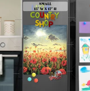 Preview of Beautiful Poppy Field magnet in Small size.