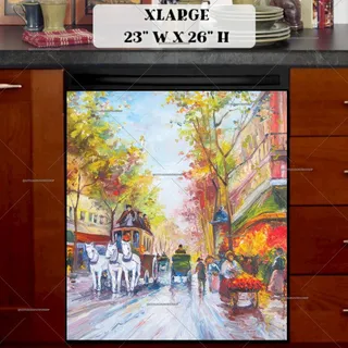 Preview of Victorian Street of Paris magnet in Extra Large size.