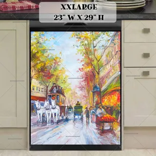 Preview of Victorian Street of Paris magnet in XX Large size.