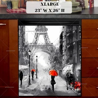 Preview of Rainy Day in Paris magnet in Extra Large size.