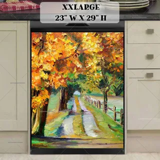 Preview of Country Road with Maple Trees magnet in XX Large size.