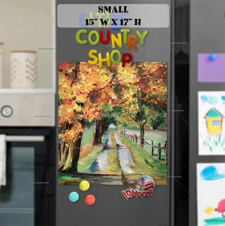 Preview of Country Road with Maple Trees magnet in Small size.