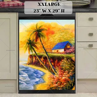 Preview of Tropical Seacoast Cottage magnet in XX Large size.