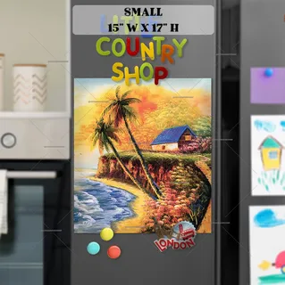 Preview of Tropical Seacoast Cottage magnet in Small size.