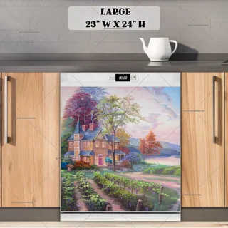 Preview of Beautiful Cottage and Vineyard magnet in Large size.