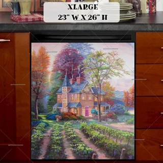 Preview of Beautiful Cottage and Vineyard magnet in Extra Large size.