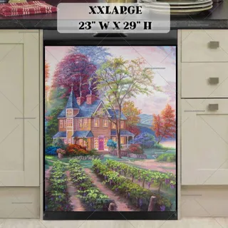 Preview of Beautiful Cottage and Vineyard magnet in XX Large size.