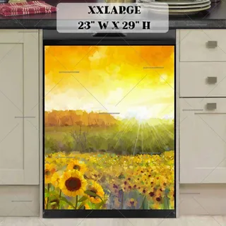 Preview of Blossoming Sunflower Field magnet in XX Large size.