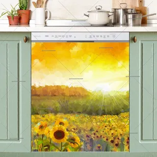 Preview of Blossoming Sunflower Field magnet.