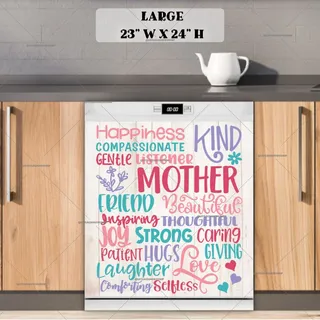 Preview of Beautiful Mother's Day Word Art magnet in Large size.