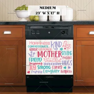 Preview of Beautiful Mother's Day Word Art magnet in Medium size.