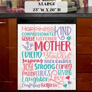 Preview of Beautiful Mother's Day Word Art magnet in Extra Large size.