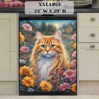 Preview of Orange Maine Coon Cat magnet in XX Large size.