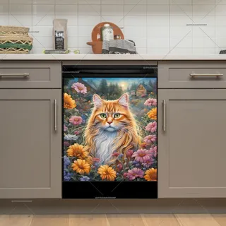Preview of Orange Maine Coon Cat magnet.