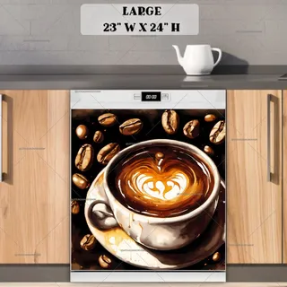 Preview of A Cup Of Hot Coffee magnet in Large size.