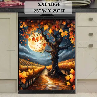 Preview of Beautiful Autumn Tree and Moon magnet in XX Large size.