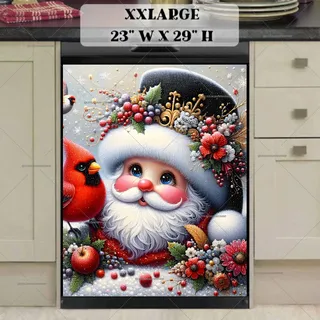 Preview of Christmas Gnome and Birds magnet in XX Large size.