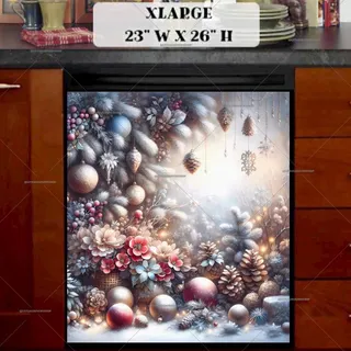 Preview of Beautiful Rustic Christmas Decor magnet in Extra Large size.