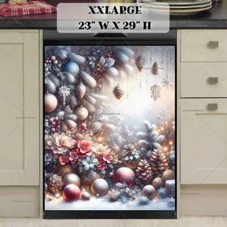 Preview of Beautiful Rustic Christmas Decor magnet in XX Large size.