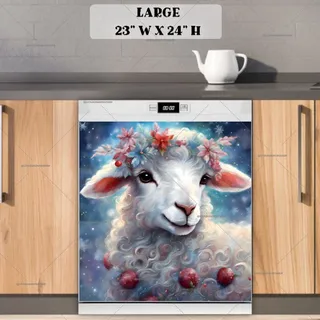 Preview of Little Christmas Lamb magnet in Large size.