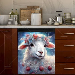 Preview of Little Christmas Lamb magnet.