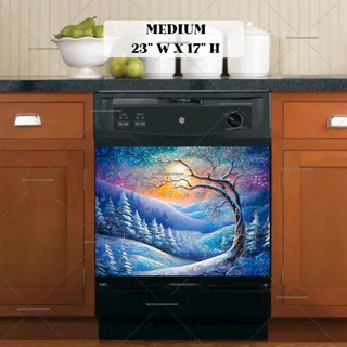 Preview of Winter Night in the Meadow magnet in Medium size.