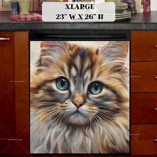 Preview of Little Maine Coon Cat Portrait magnet in Extra Large size.