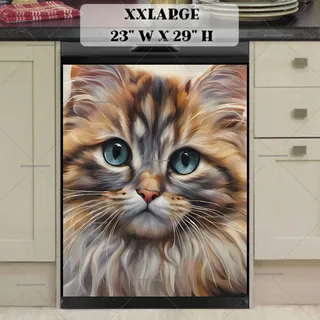 Preview of Little Maine Coon Cat Portrait magnet in XX Large size.