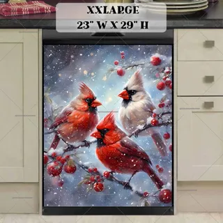 Preview of Winter Cardinal Trio magnet in XX Large size.