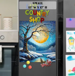 Preview of Countryside Winter Night magnet in Small size.