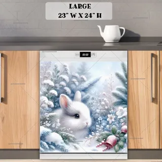 Preview of Little Christmas Bunny magnet in Large size.