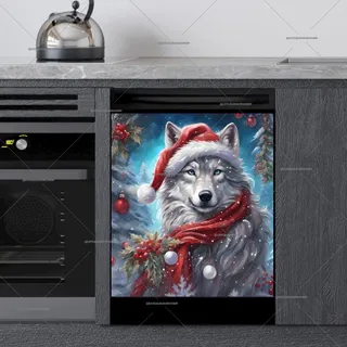 Preview of Beautiful Christmas Wolf magnet.