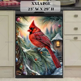 Preview of Cardinal on a Pine Tree magnet in XX Large size.