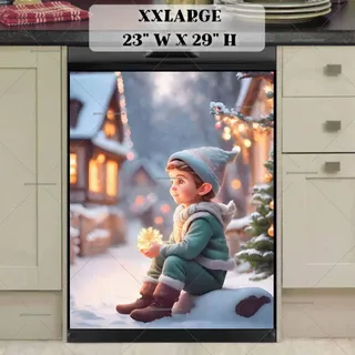 Preview of Cute Elf in the Village magnet in XX Large size.