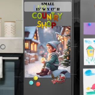 Preview of Cute Elf in the Village magnet in Small size.