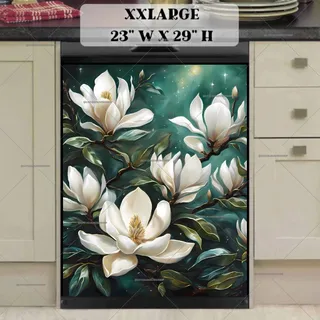 Preview of Delicate White Magnolias magnet in XX Large size.