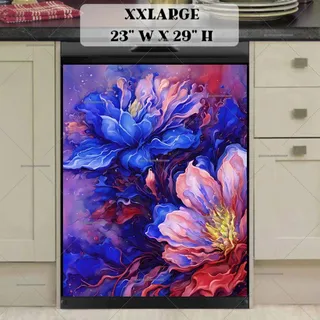 Preview of Abstract Blooming Flowers magnet in XX Large size.